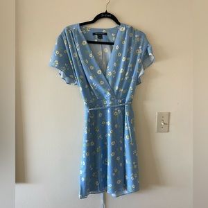 French connection blue wrap dress